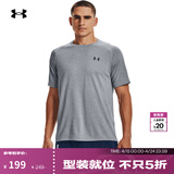 安德玛（Under Armour）Tech 2.0男子训练运动短袖T恤1326413 钢色036 L