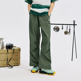 诺帝卡（NAUTICA）【凉感防晒抗湿】NAUTICA童装男女童夏季长裤伞裤速干裤薄运动裤 墨绿色 170