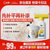 立邦墙面修复补墙膏补墙漆防水防霉抗菌堵洞腻子膏白色 500g+2.5kg