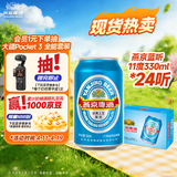 燕京啤酒 蓝听11°P拉格啤酒330ml*24听 春日热卖踏春送礼