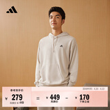 adidas休闲加厚毛圈连帽卫衣套头衫男女秋冬阿迪达斯官方轻运动   矾土棕   S