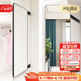 安尔雅 穿衣镜 家用衣柜镜子内置旋转隐形伸缩折叠试衣抽拉放衣橱全身镜