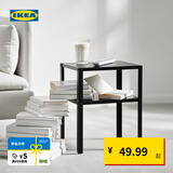 宜家（IKEA）KNARREVIK科纳列维克收纳床边桌家用落地搁架床头置物架 黑色