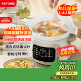 天际（TONZE）电炖锅 煲汤锅 沸炖系列家用炖锅陶瓷全自动炖汤锅煮粥神器熬粥锅 电炖锅煲汤4-6人 4升 DDG-40DF