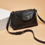 老人头头层牛皮女士包包女包大容量鳄鱼纹单肩斜挎包女友妈妈母亲节礼物