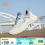 361°运动鞋女春夏季网布透气轻便减震通勤休闲跑步鞋子女682232210-5