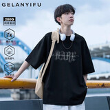 GELANYIFU【重磅280g】纯棉短袖t恤男夏季日系潮牌美式休闲宽松半袖体恤衫