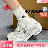 卡帕（Kappa）女鞋户外运动跑步鞋子女夏季新款老爹鞋软底增高休闲鞋女奥运灰37