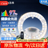 洛林（ROLin）全光谱led灯盘吸顶灯替换灯芯led灯芯替换灯条磁吸灯盘带遥控48W