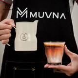 MUVNA意式咖啡打奶杯304不锈钢拉花缸大肚打奶缸350/450ml拉花杯奶泡杯 意式打奶杯-450ml-炫彩 无规格