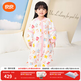 良良（liangliang）婴儿睡袋夏季空调房防踢被宝宝纯棉可拆袖儿童睡袋 拼图粉·秋冬款【适合15-20℃】 2XL（建议身高100-115cm）