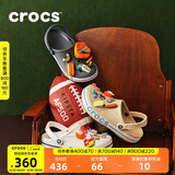 CROCS卡骆驰贝雅卡骆班洞洞鞋轻便耐磨拖鞋一脚蹬休闲鞋|205089 黑色/白色-066 41 /42(260mm)