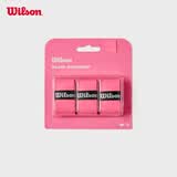 Wilson威尔胜SLAM系列粘性手胶吸汗带3只装 霓虹粉色WR8448801001