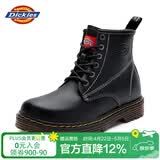 Dickies马丁靴男靴春季百搭靴子男高帮黑色皮靴英伦短靴厚底工装鞋子 黑色S28（男款） 42 【偏大一码，适合运动鞋43】