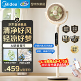美的（Midea）【幸运草安睡2ProMax】家用空气循环扇/直流变频轻音小型电风扇/净化落地扇 智能语音遥控3D摇头