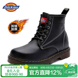 Dickies马丁靴男靴春季百搭靴子男高帮黑色皮靴英伦短靴厚底工装鞋子 黑色S28（男款加绒） 43 【偏大一码，适合运动鞋44】