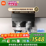 米家抽吸油烟机侧吸S1 22风量大吸力家用炉灶套装 一级能效4.8kw液化气燃气灶上门安装以旧换新MJ02C