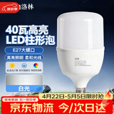 洛林（ROLin）LED灯泡节能灯泡E27螺口家用商用大功率光源 柱形40W白光