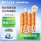 鱼跃(yuwell)氧气瓶便携式孕妇老人吸氧制氧机高反旅游1400ml四瓶装