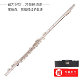 塞德森（SAIDESEN） 长笛乐器 16孔闭孔白铜镀镍银/银 长笛乐器C调学生考级初学专业 16孔闭孔镍银SFL-140