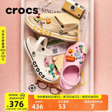 CROCS卡骆驰贝雅卡骆班洞洞鞋轻便耐磨拖鞋一脚蹬休闲鞋|205089 白/深蓝-126 37 /38(230mm)