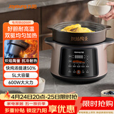 九阳（Joyoung）电炖锅 电炖盅 煲汤锅炖汤锅 煮粥锅多功能锅婴儿熬粥专用 电煮锅 5L炽陶GD509