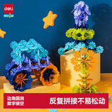 得力（deli）300片工具箱装雪花片积木儿童拼装男女孩玩具拼插宝宝启蒙74553