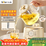 小熊（Bear）全玻璃养生壶 纯玻璃多功能恒温烧水壶 办公室轻音炖煮茶壶 1L YSH-J10D1带滤网