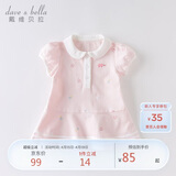 戴维贝拉（DAVE＆BELLA）【汽水棉】女童连衣裙夏装宝宝公主裙学院风儿童裙子