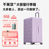 不莱玫行李箱女拉杆箱男旅行箱大容量学生托运密码箱子22英寸plus 紫色