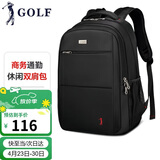 高尔夫（GOLF）商务休闲双肩包男士15.6英寸笔记本电脑包大容量背包男女学生书包