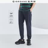 佐丹奴（Giordano）休闲裤男薄款抽绳松紧腰收脚慢跑男裤子纯色束脚裤01119066