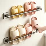 馨沛浴室拖鞋架太空铝免打孔毛巾架卫生间置物架门后厕所壁挂收纳挂架