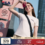 FILA斐乐官方女子针织短袖衫夏简约休闲刺绣LOGOT恤