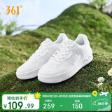 361°运动女鞋春夏季复古厚底增高小白鞋休闲板鞋舞蹈鞋682426611-1