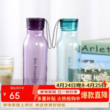 乐扣乐扣（LOCK&LOCK）ECO户外运动水杯户外便携塑料水壶男女杯子两件套（550ml*2） 