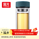 富光 男女士双层玻璃杯 高硼硅泡茶杯 茶水分离水杯带茶隔杯子500ml