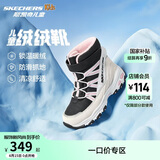 Skechers斯凯奇儿童绒绒靴儿童搭扣加绒靴子女童雪地靴保暖棉鞋664200L