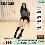 思加图杨幂同款2026春季秋叶伯爵乐福鞋皮鞋EGB27AA6 英伦黑 33