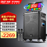 先科广场舞音响带显示屏功放一体机家庭ktv音响套装户外k歌一体机2026新款卡拉ok家用ktv唱歌全套设备 品质|【501专业K歌】三年免费12吋低音+双话筒