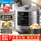 美的（Midea）电压力锅京东自营8升电饭煲大容量家用8-10人高压锅 全自动智能预约开盖炖煮煲汤饭锅MY-E8129