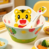 五和（WUHE）儿童碗餐具套装宝宝碗勺卡通碗勺家用吃饭辅食碗库洛米奥特曼饭碗 【2件套】巧虎深碗450ml+勺