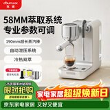 客浦CP239咖啡机意式全半自动专业家用办公室浓缩小型蒸汽打奶泡冷热双萃 米白色