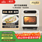 欧宁（OUNIN）小方块蒸烤箱 蒸烤炉家用台式电烤箱12L容量 多功能烤箱智能预约 蒸烤炸一体机