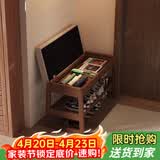 爰京实木翻盖储物换鞋凳门口可坐入户穿鞋凳矮凳软包凳鞋柜鞋架京仓80