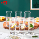 青苹果耐热水杯290ml6只 无铅玻璃杯牛奶杯啤酒杯绿茶杯多功能杯套装