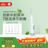 米家小米立式冲牙器洗牙器水牙线F300薄荷绿创新散射脉冲4档模式3种喷嘴生日礼物节日礼物