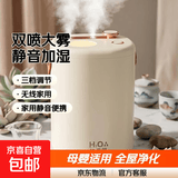 加湿器双喷无线家用静音便携办公室桌面迷你空气净化器学生宿舍补水孕妇婴儿卧室空调房保湿大雾 充电款【灰色】三档调节/双喷大喷雾/负离子加湿