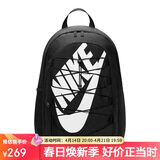 耐克（NIKE）男女双肩包背包 大容量旅行包电脑书包休闲包DV1296-010 黑白