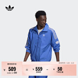 adidas休闲简约三条纹梭织立领夹克外套男装秋季阿迪达斯三叶草   深蓝(推荐选大一码)   XS